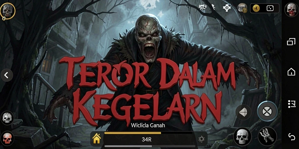 Screenshot menampilkan suasana menegangkan dari gameplay 34R.