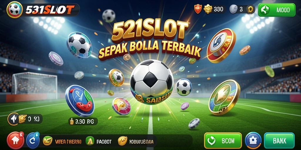 Tampilan gameplay menegangkan di 531SLOT dengan tema sepak bola.
