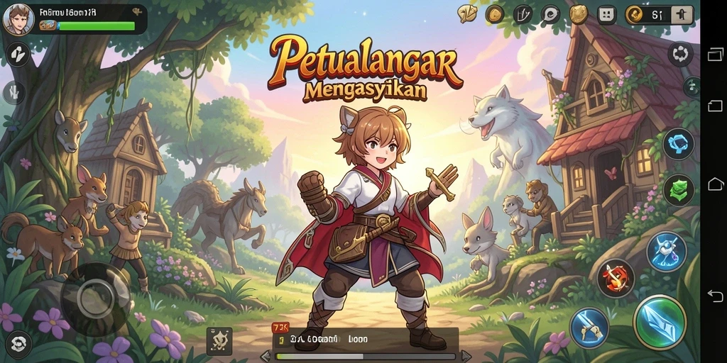 Tampilan gameplay yang memukau dari game Anime 73K.