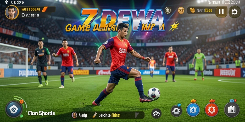 Tampilan gameplay menegangkan di 7DEWA dengan aksi olahraga seru.