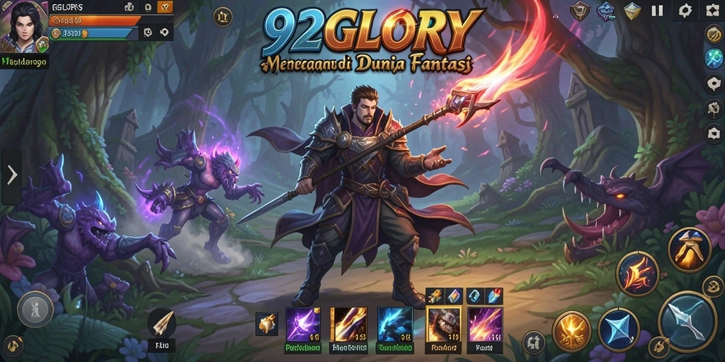 Tampilan gameplay 92GLORY yang menakjubkan dan dinamis.
