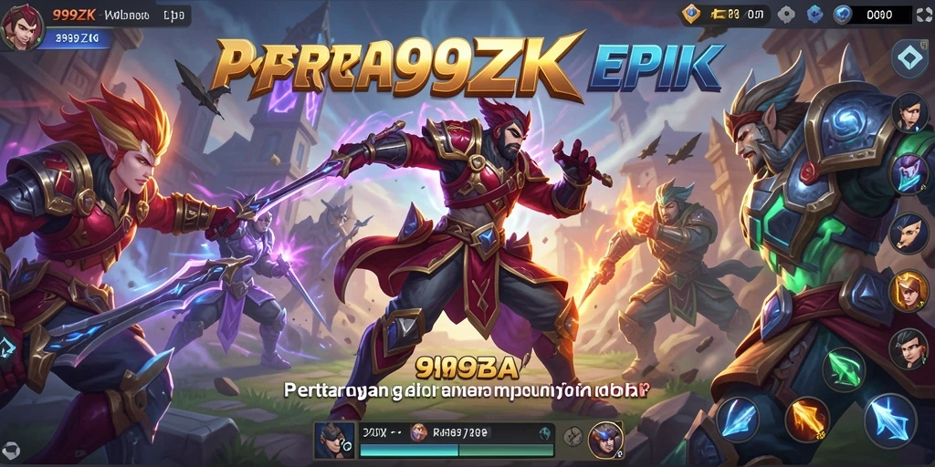 Tangkapan layar gameplay 999ZK menampilkan aksi tim yang seru.