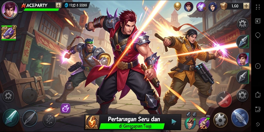 Tampilan luar biasa dari gameplay Fighting ACEPARTY.