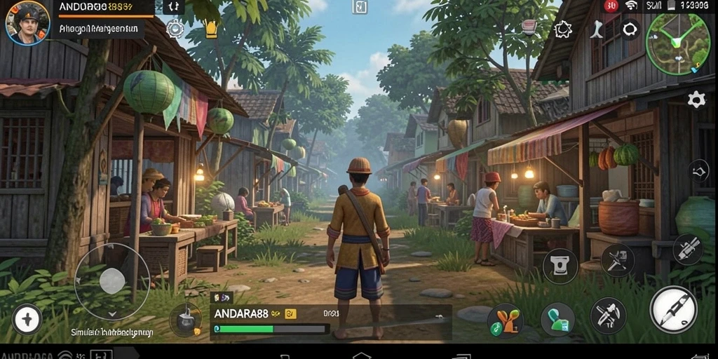 Tangkapan layar utama ANDARA88 menampilkan aksi gameplay simulasi yang seru.