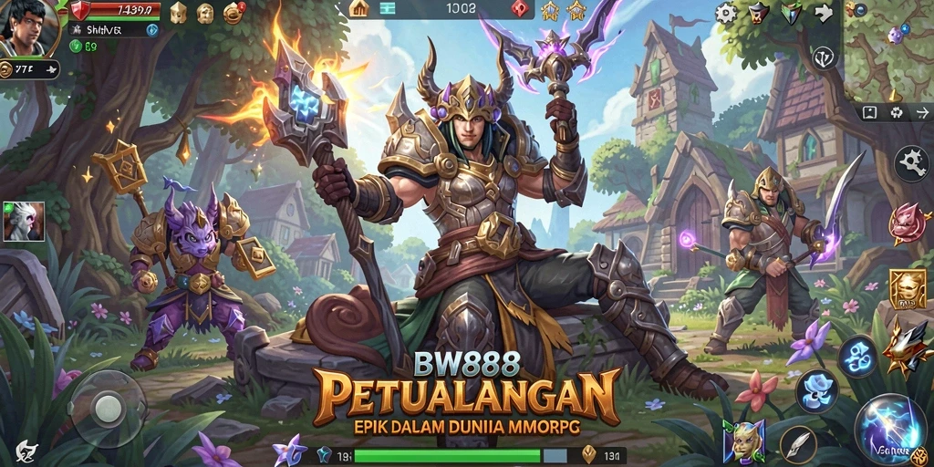 Tampilan gameplay BW888 yang menakjubkan dalam petualangan MMORPG.