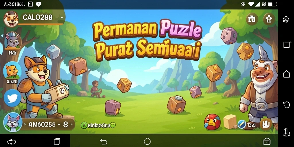 Tangkapan layar permainan CALO288 yang menunjukkan tantangan puzzle.