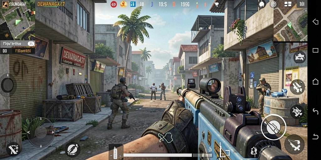 Tampilan gameplay memukau dalam DEWANAGA77 yang penuh aksi.
