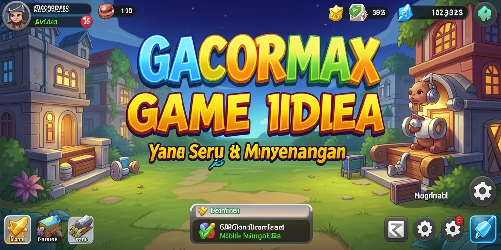 Tampilan gameplay utama GACORMAX yang menampilkan aktivitas Idle.