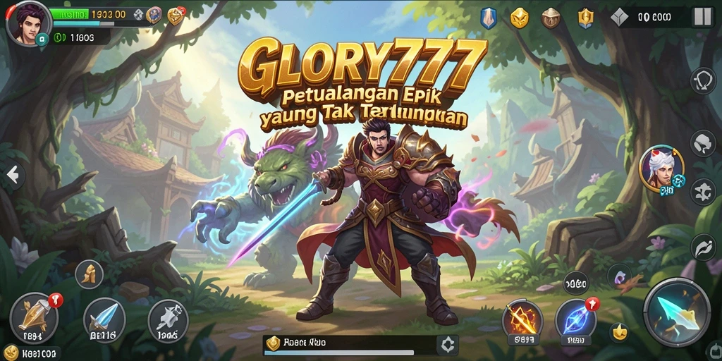 Screenshot gameplay GLORY777 menampilkan aksi petualangan yang mendebarkan.