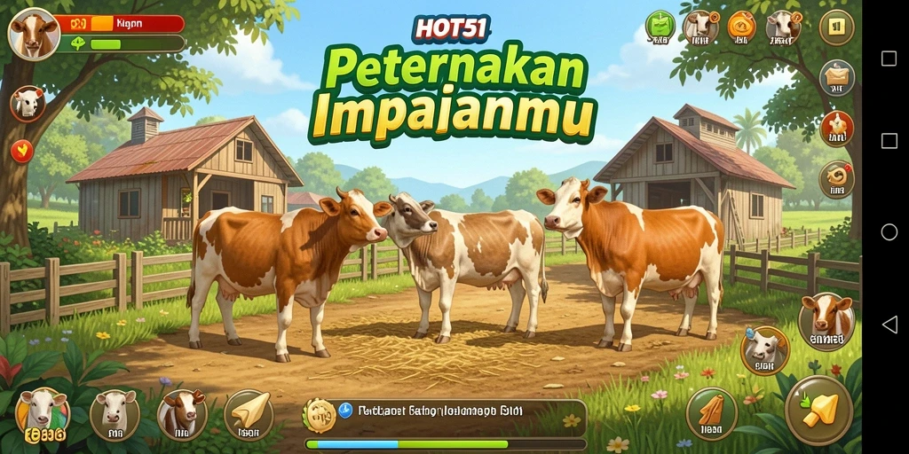 Screenshot utama HOT51 menampilkan tampilan menarik gameplay bertani.