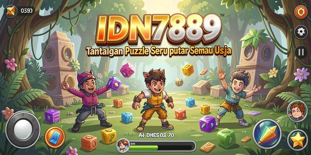 Tampilan gameplay menantang dari game Puzzle IDN789.