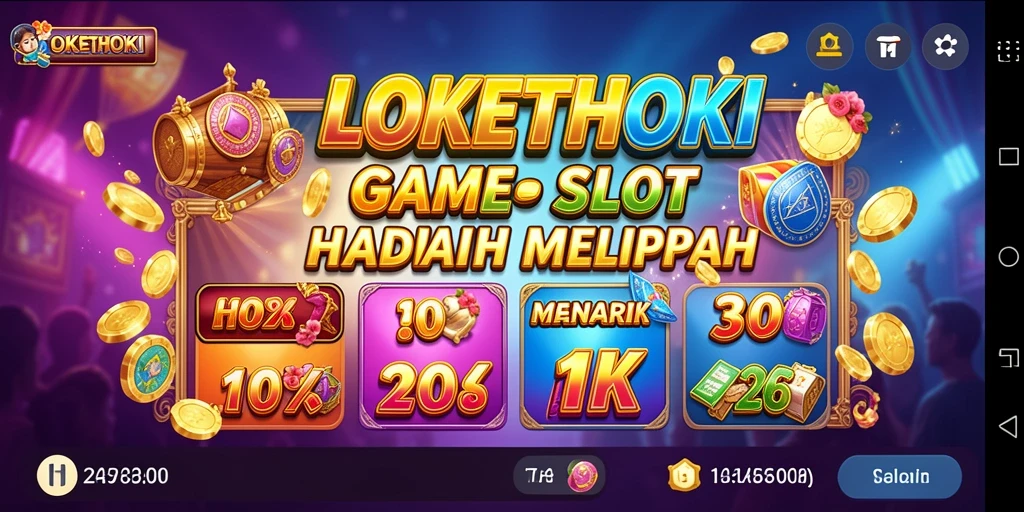 Tangkapan layar gameplay LOKETHOKI menampilkan grafis Slot yang memukau.