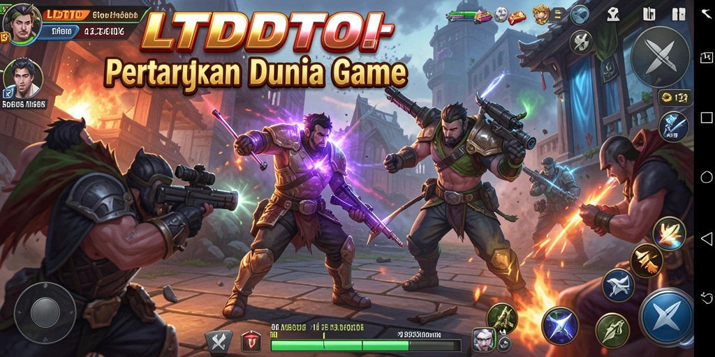 Screenshot gameplay LTDTOTO menampilkan aksi pertarungan yang seru.