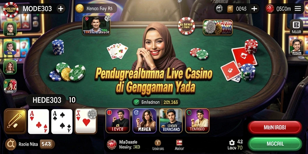 Tampilan utama <strong>MODE303</strong> dengan gameplay Live Casino yang memukau.