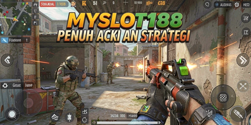 Screenshot MYSLOT188 menampilkan aksi tembak-menembak yang mendebarkan dalam mode FPS.