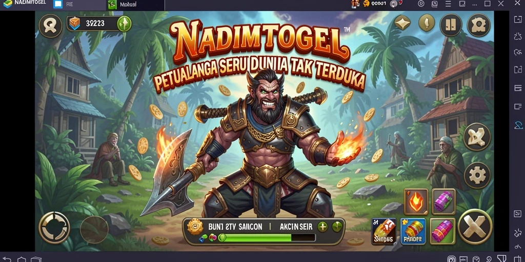 Tampilan gameplay NADIMTOGEL yang memukau dengan dunia petualangan.