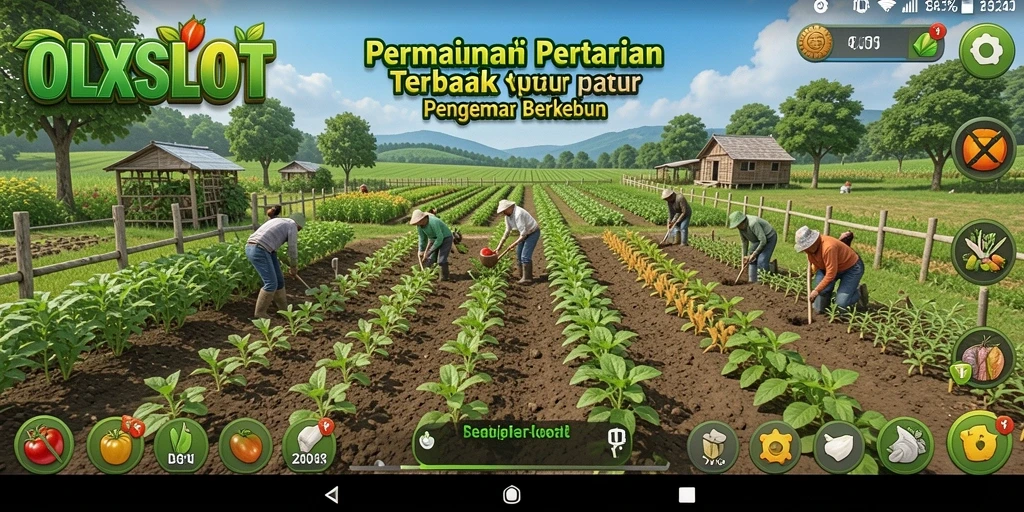 Tangkapan layar gameplay <strong>OLXSLOT</strong> yang menampilkan ladang yang berkembang.