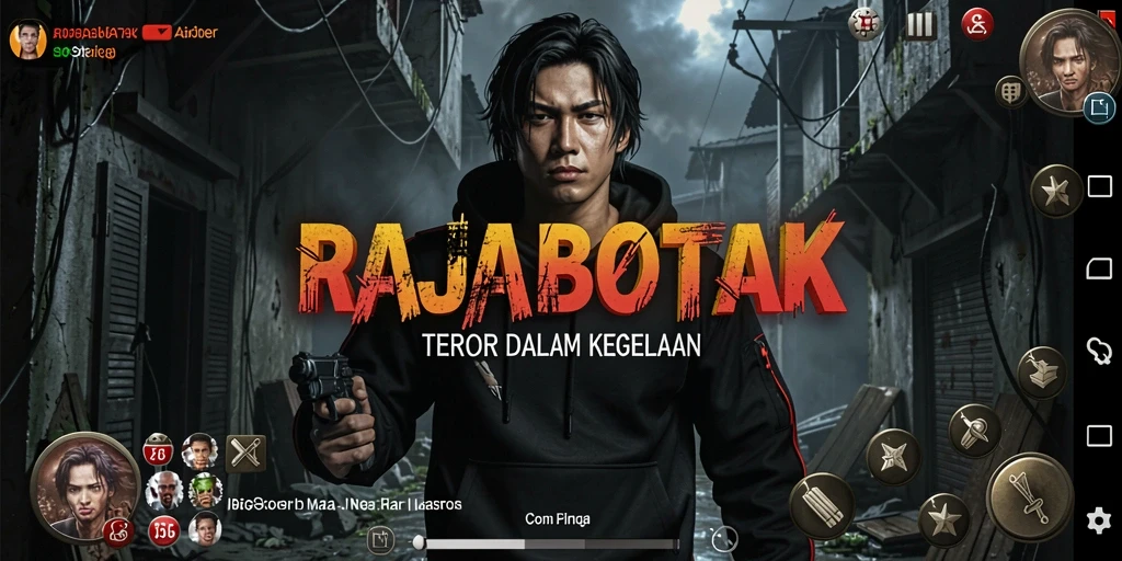 Screenshot menampilkan suasana mencekam dalam gameplay RAJABOTAK.