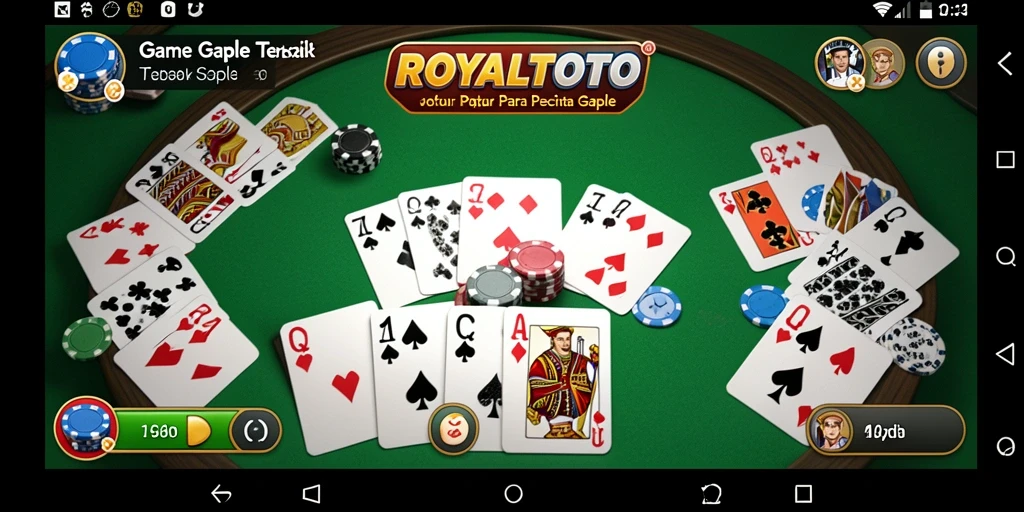 Screenshot gameplay Gaple di ROYALTOTO, menampilkan aksi seru dan interaksi pemain.