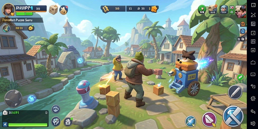 Tampilan gameplay RVIP1 yang menarik dengan puzzle yang menantang.