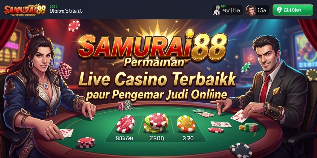 Tampilan gameplay Live Casino yang mendebarkan di SAMURAI88.