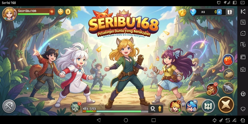Gameplay SERIBU168 yang penuh warna dan karakter menarik.