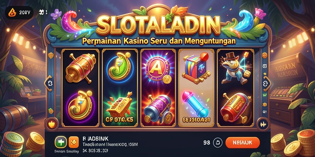 Tampilan gameplay seru di SLOTALADIN dengan fitur menarik.