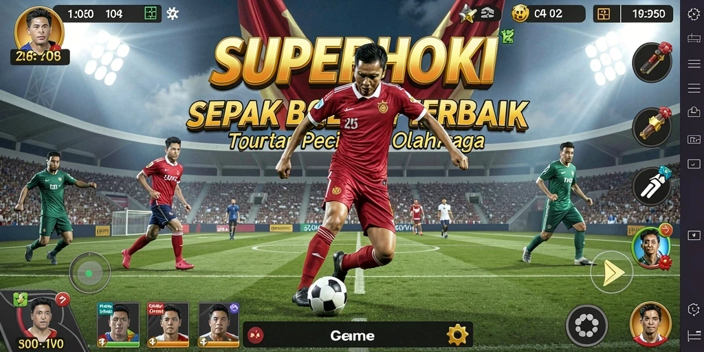 Tampilan gameplay yang mengasyikkan dalam SUPERHOKI.