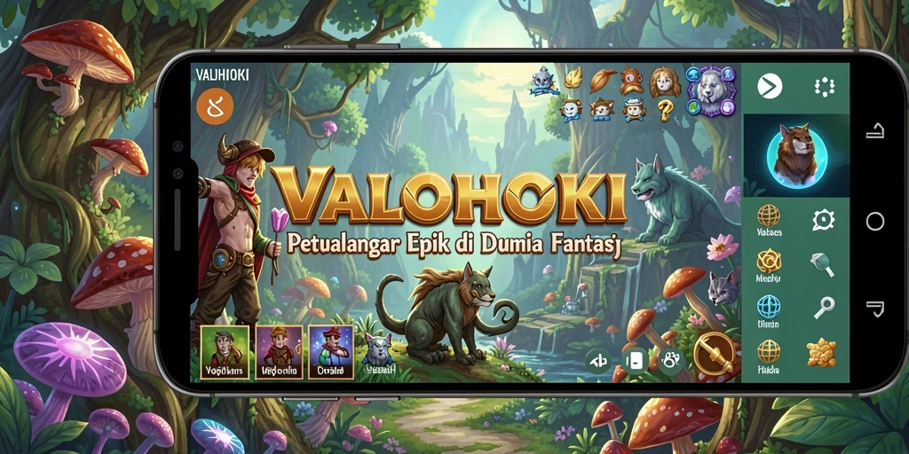 Tampilan gameplay utama VALOHOKI yang menarik dan penuh aksi petualangan.